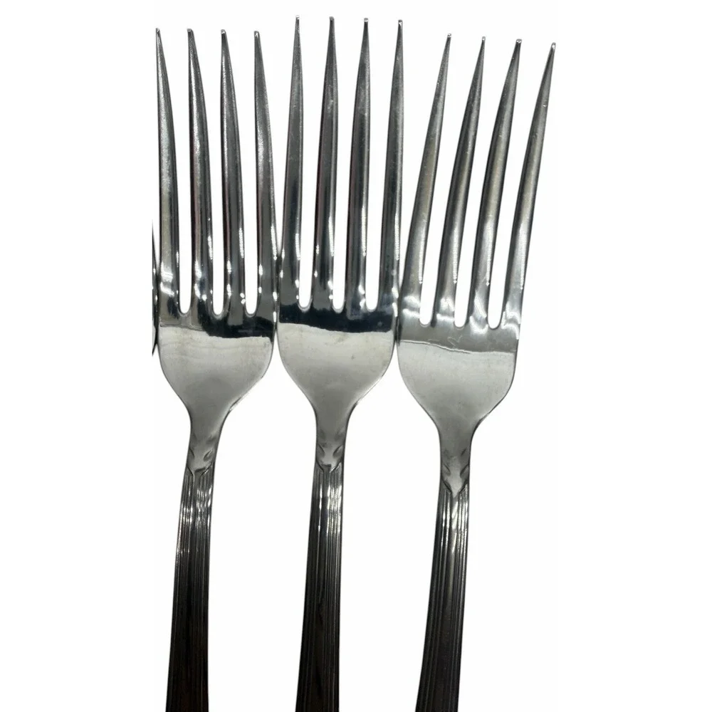 SILCO Stainless Steel Flatware‎ Set 21 Pc Forks Knives Spoons Commercial Grade